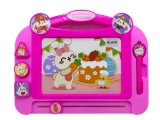 Tablita de desen magnetica roz pentru copii cu stilou si forme distractive