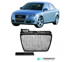 Grila radiator RS Look negru lucios Audi A4 B7 2005|2006|2007 foto