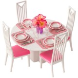 Set mobilier casa de papusi, tacamuri, accesorii, 43 piese, multicolor