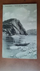 Carte postala, Orsova Cazane, 1917