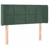 Cumpara ieftin Tablie pat cu aripioare verde inchis 93x16x78/88 cm catifea