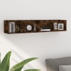 Gossi raft de perete cd-uri, stejar fumuriu, 100x18x18 cm, lemn