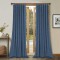 Set draperii din catifea cu rejansa din bumbac tip fagure, Madison, 200x230 cm, densitate 700 g/ml, Sky, 2 buc