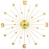 Ceas de perete, auriu, 70 cm, metal