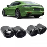 Tavite de esapament duble negre, potrivite pentru Porsche Panamera 971 243kW 330CP Performance AutoTuning