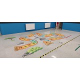 Autocolant pentru Podea - Traseu Senzorial - Alfabet