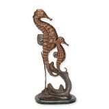 Caluti de mare-statueta din bronz cu soclu din marmura TBA-267
