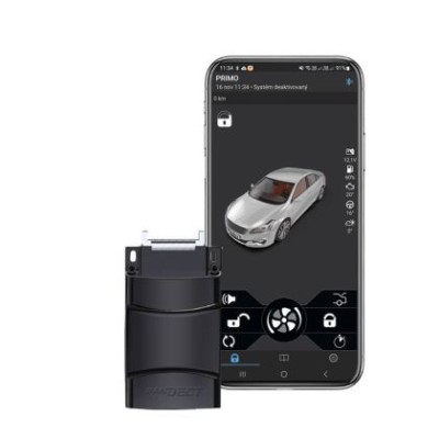 Alarma auto pe cheie Pandora Primo fara tag-uri bluetooth 5.0, aplicatie PANDORA BT, senzor de temperatura CarStore Technology foto