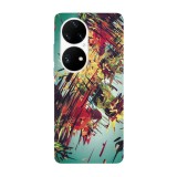 Husa compatibila cu Huawei Nova Y70 model Art deco abstract design, Silicon, TPU, Viceversa, Transparent, Carcasa
