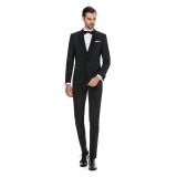 Costum barbati ceremonie slim negru CT009, 46, 48, 50, 52, 56, 58