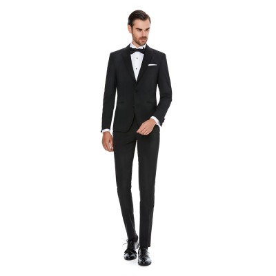 Costum barbati ceremonie slim negru CT009 foto