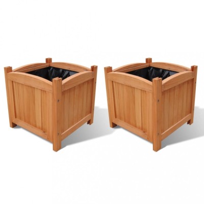 Gossi strat inaltat din lemn, set de 2, 30 x 30 x 30 cm foto