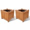 Gossi strat inaltat din lemn, set de 2, 30 x 30 x 30 cm