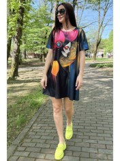 ROCHIE SCURTA IN A CU MANECA SCURTA FAIRYTALE TALIE UNICA Multicolora