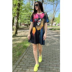 ROCHIE SCURTA IN A CU MANECA SCURTA FAIRYTALE TALIE UNICA Multicolora