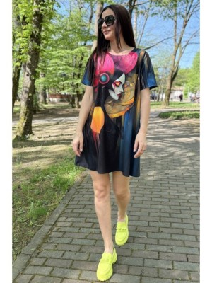 ROCHIE SCURTA IN A CU MANECA SCURTA FAIRYTALE TALIE UNICA Multicolora foto