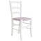 Scaun Paesana - cadru alb - imitatie piele mov - 21897