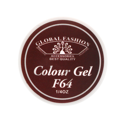 Gel color unghii, vopsea de arta, seria Rose Red, Global Fashion, 5gr, F64 foto