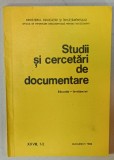 STUDII SI CERCETARI DE DOCUMENTARE , EDUCATIE - INVATAMANT , nr. 1 -2 , 1986
