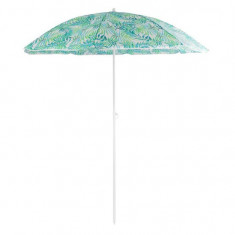 Umbrela plaja, Strend Pro, cu manivela, model frunze, verde, 180 cm GartenVIP DiyLine