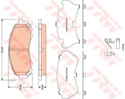 Set placute frana,frana disc SUBARU IMPREZA Hatchback (GR, GH, G3) (2007 - 2016) TRW GDB3469 foto