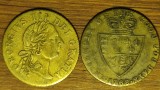 Anglia / Marea Britanie - set piese rare secol 18 - 2 x 1 Spade Guinea penny tokens 1768 &amp; 1797 - ⌀26mm - King George III