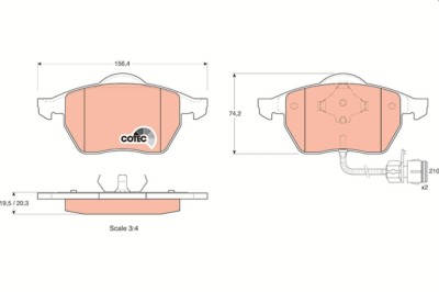 TRW GDB1049 COTEC set placute frana,frana disc foto