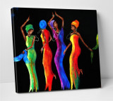Cumpara ieftin Tablou decorativ African ladys, Modacanvas, 50x50 cm, canvas, multicolor