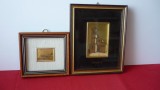 TABLOU MINIATURA PE FOITA DE AUR LOT 2 BUC. (Z4)