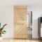 Ușă glisantă cu set de feronerie 85x210 cm, lemn masiv de pin