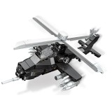 Set cuburi constructie elicopter de lupta Mission Glory 262 piese, Generic