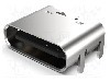 Conector USB C, versiune {{Versiune}}, orizontala, GCT - USB4125-GF-A-0190