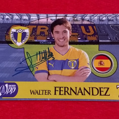 Foto cu autograf original - fotbalistul WALTER FERNANDEZ (PETROLUL Ploiesti)