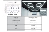 Sistem de Iluminare Plafon Hexagon / HoneyComb 3,94 x 2,10 m Lumina Ajustabila Performance AutoTuning