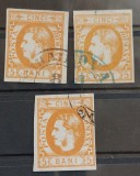 Romania 1869 - Lot Carol l cu Favoriti 5 bani,stampilate