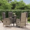 Gossi set mobilier gradina cu perne, 5 piese, negru si gri, poliratan