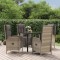 Gossi set mobilier gradina cu perne, 5 piese, negru si gri, poliratan