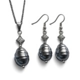 Set bijuterii colier si cercei perle &ndash; 191300