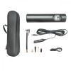 Compresor aer portabil negru 12,4V baterie 6000am reincarcabila 250x56x47mm cu accesorii