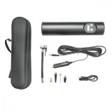 Compresor aer portabil negru 12,4V baterie 6000am reincarcabila 250x56x47mm cu accesorii
