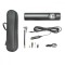 Compresor aer portabil negru 12,4V baterie 6000am reincarcabila 250x56x47mm cu accesorii