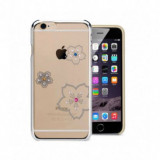 Husa iPhone 6/6S Plus Astrum Blossoming Gri cu Swarovski - Protectie Premium