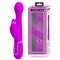 Vibrator Iepuras Dejon, 7 Moduri Vibratii, 4 Moduri Impingere si Rotatii, Silicon, USB Magnetic, Mov, 22.6 cm