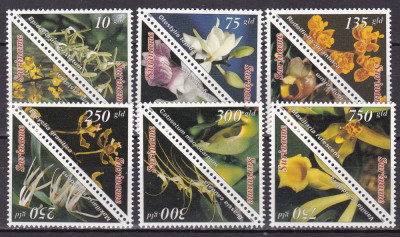 Surinam 1996 flori orhidee MI 1535-1546 MNH foto