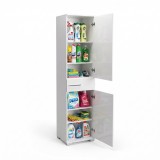 Cumpara ieftin Dulap Multifunctional Adore Diamond, 2 usi, 1 sertar, Alb Lucios, 45 x 187 x 40 cm