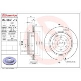 Set disc frana Nissan Pathfinder 3 (R51) 01.05-, Spate, 308X18mm, ventilat, BREMBO