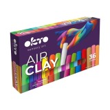 Set de modelaj okto air clay, 24 culori, 144 g, 3 ani+