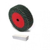 Perie slefuit cu lamele smirghel si pasta abraziva alba ,diametru 200 mm,latime 40 mm