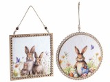 Cumpara ieftin Set 2 decoratiuni Paste lemn multicolor 22 cm, 20x20 cm