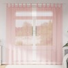 Gossi perdele voile cu buzunare pentru bare 2 buc roz